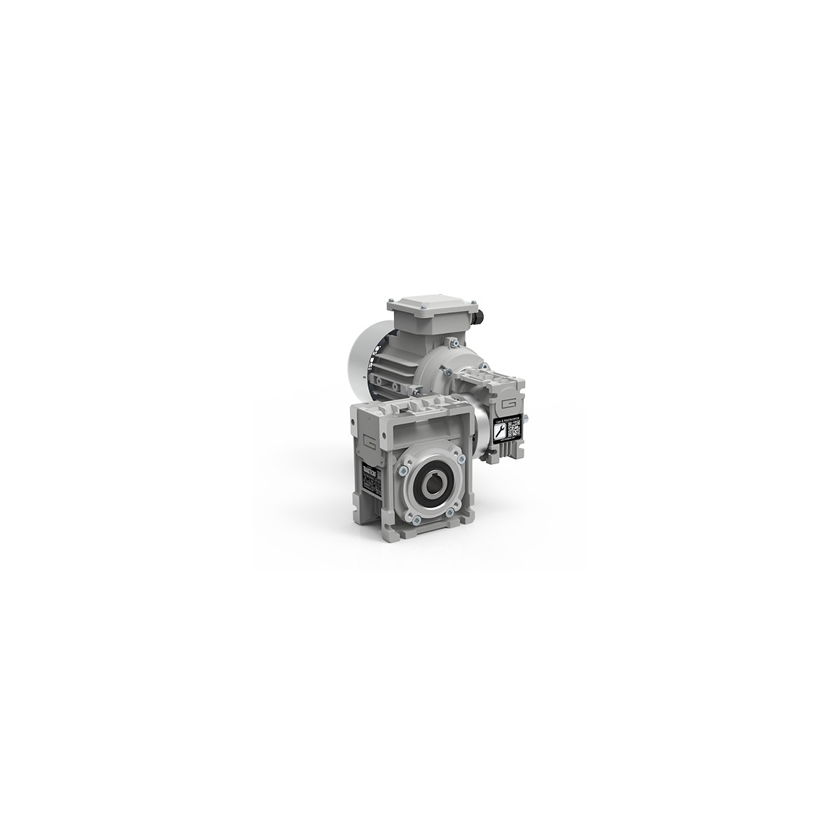 Motoréducteur Roue et Vis CMM040/075 i1500 Ø28 taille 56 4pôles 0,06Kw IE1 B14