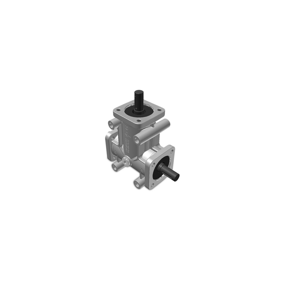 Renvoi d'angle ZP 4 trous Ø14mm 1/1 Sortie B