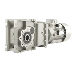 Motoréducteur Orthogonal CMB402U i6,18 Ø18 Taille 63 4 pôles 0,12Kw IE1 B14 alu