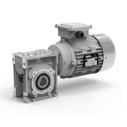 Motoréducteur Roue et Vis CM040 i50 Ø18 taille 56 4pôles 0,06Kw IE1 B14