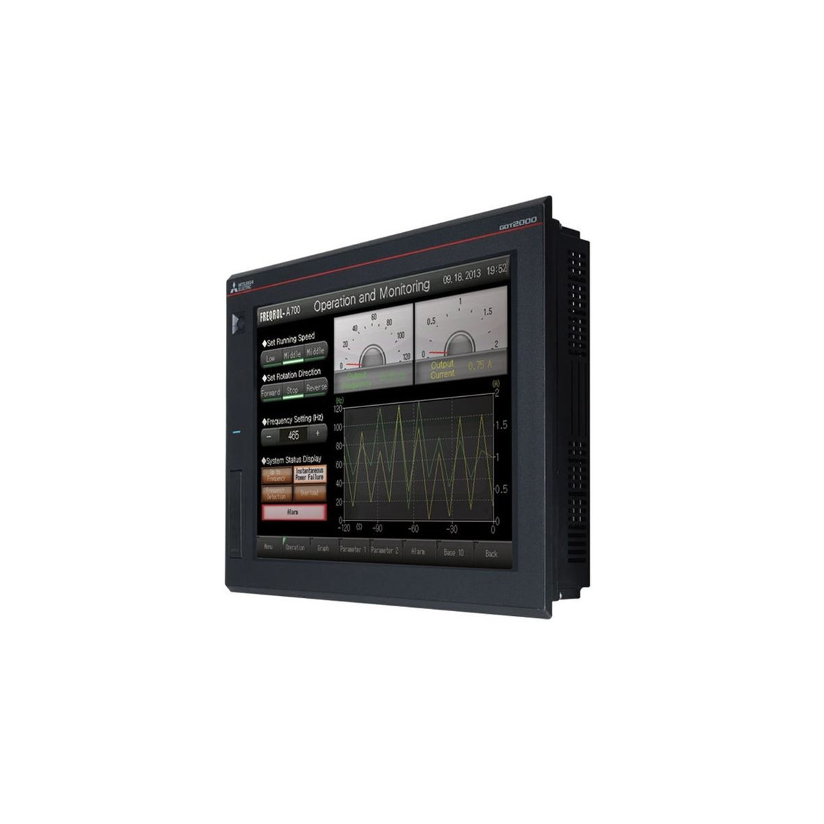 Ecran GOT2000 GT23 USB, ethernet, RS232, IP 67 VGA 24Vcc 8,4"  Noir