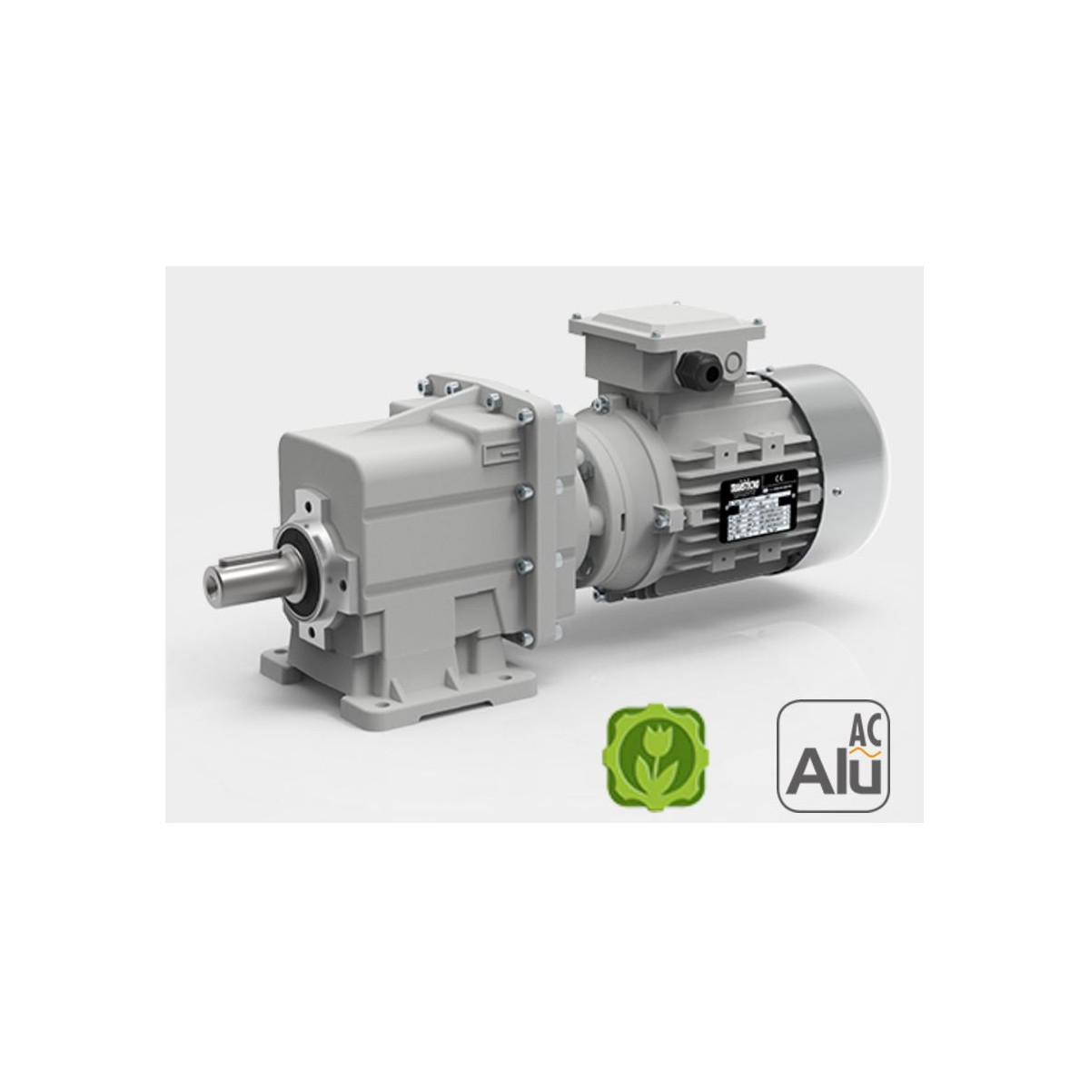 Motoréducteur Coaxial CMG012 i23,56 Ø20 Taille63 4pôles 0,12Kw IE1 B5 H:100 alu