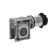Motoréducteur à Courant Continu Roue et Vis CM026 Ø12 i5 ND120 12V 120W Ø80